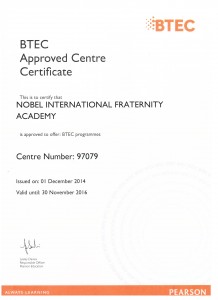 BTEC Certificate